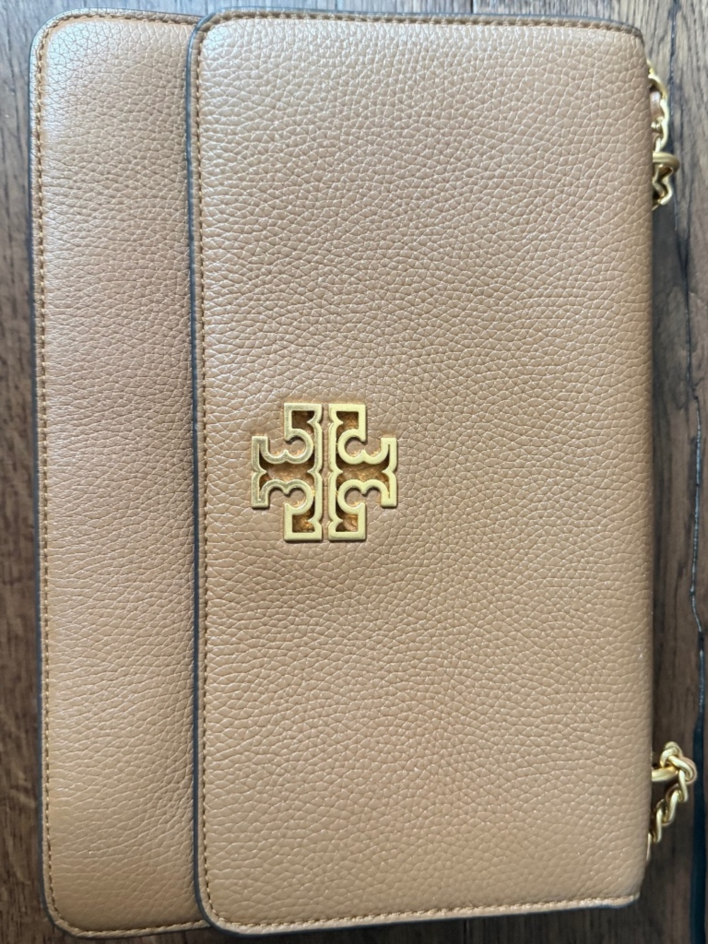 Brown leather Tory Burch purse